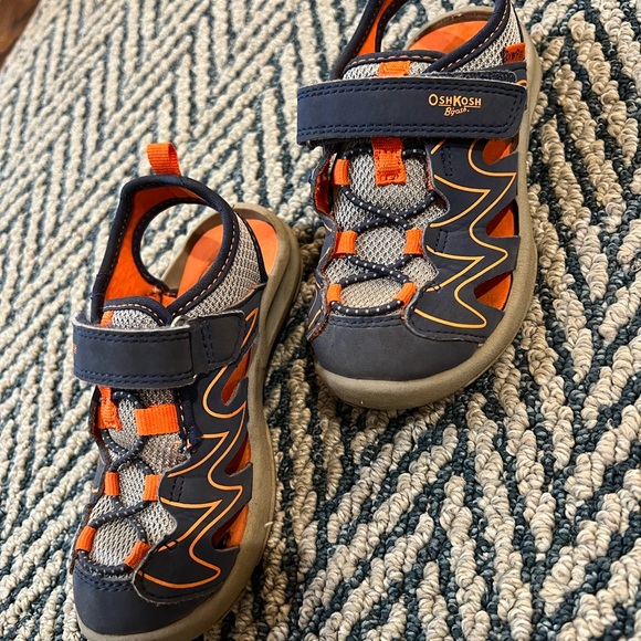 EUC OshKosh Blue Orange toddler boys summer sneaker sandals size 9C - Picture 2 of 6